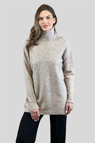 Balıkçı Yaka Kadın Basic Triko Kazak