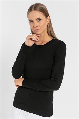 Kadın Uzun Bisiklet Yaka Basic Kışlık Sarı Triko Kazak