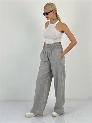 Kadın Beli Lastikli Lacivert Pantolon