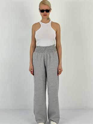 Kadın Beli Lastikli Lacivert Pantolon