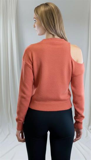 Kadın Mercan V Yaka Triko Hırka 