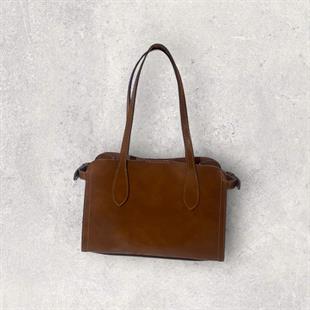 Kadın Retro Taba Süet Çanta