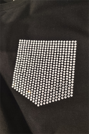 Kadın Taş Detaylı Cepli Crop T-Shirt