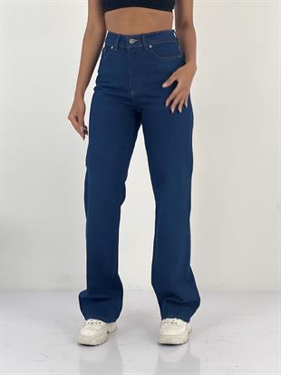 Kadın Yüksek Bel Bol Paça Jean Pantolon