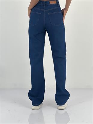 Kadın Yüksek Bel Bol Paça Jean Pantolon