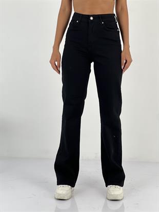 Kadın Yüksek Bel Bol Paça Jean Pantolon