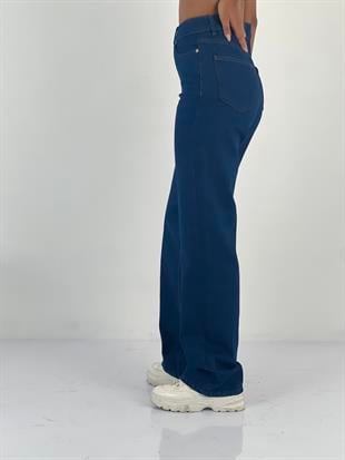 Kadın Yüksek Bel Bol Paça Jean Pantolon