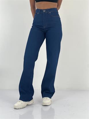 Kadın Yüksek Bel Bol Paça Jean Pantolon