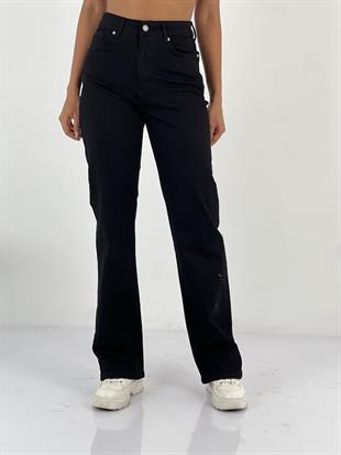 Kadın Yüksek Bel Bol Paça Jean Pantolon