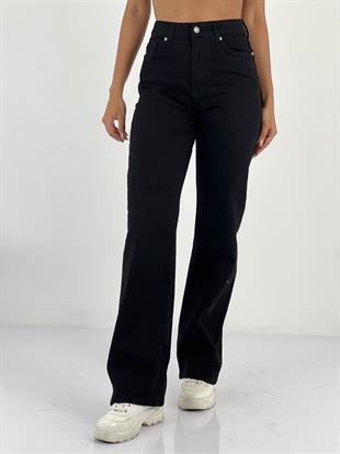 Kadın Yüksek Bel Bol Paça Jean Pantolon