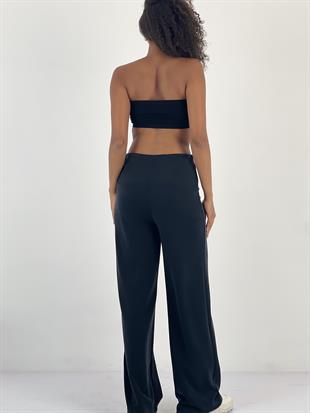 Kadın Yüksek Bel Siyah Pantolon