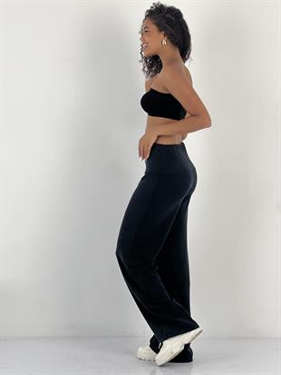 Kadın Yüksek Bel Siyah Pantolon