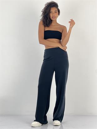 Kadın Yüksek Bel Siyah Pantolon