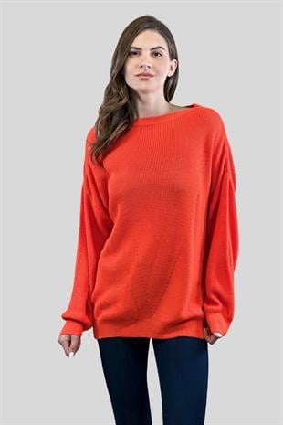 Kayık Yaka Triko Kazak