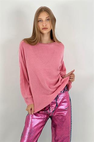 Kayık Yaka Triko Kazak