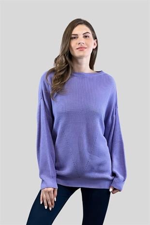 Kayık Yaka Triko Kazak