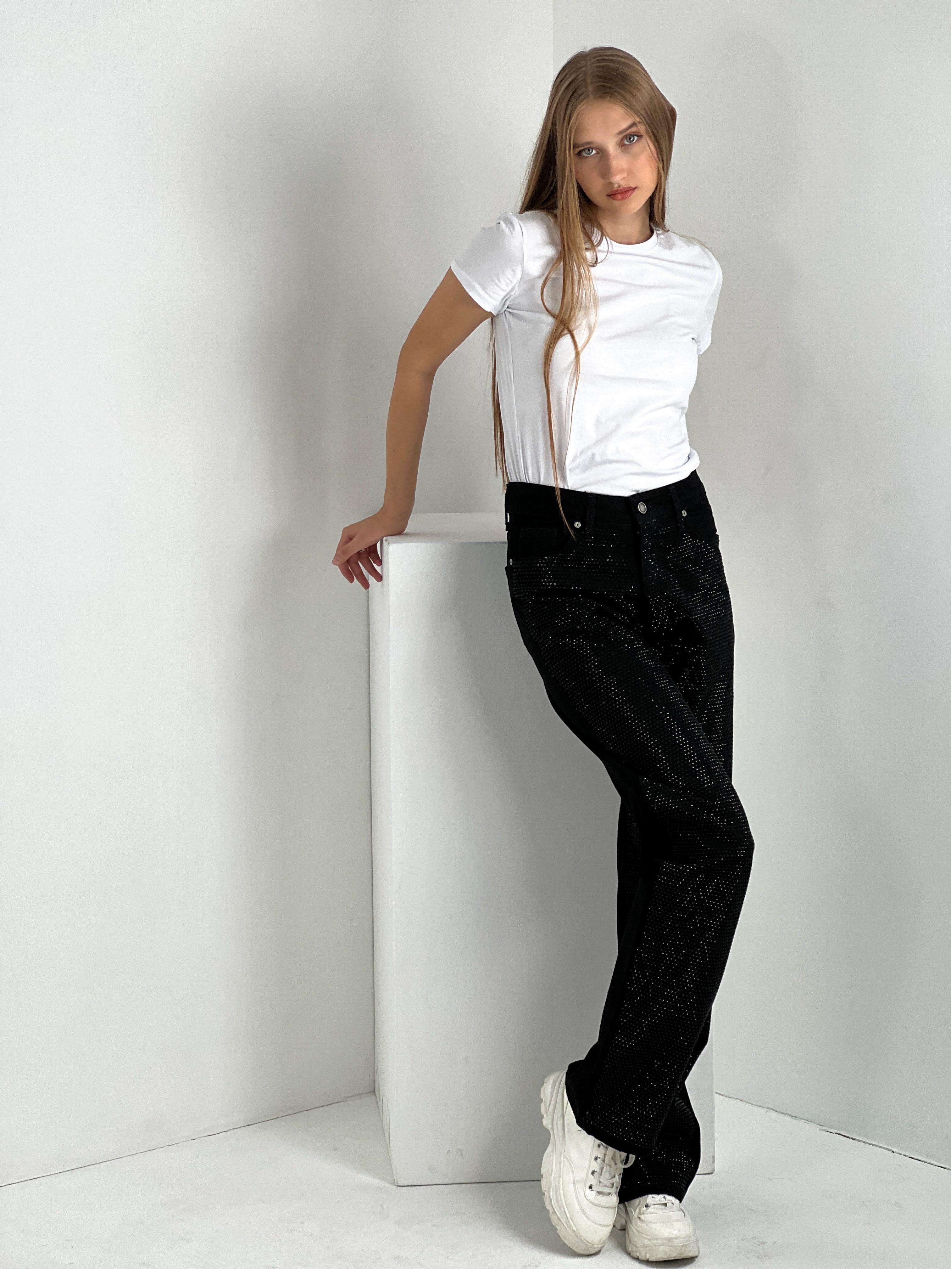 Kadın Taş Baskı Wide Leg Jean-Antrasit · 6