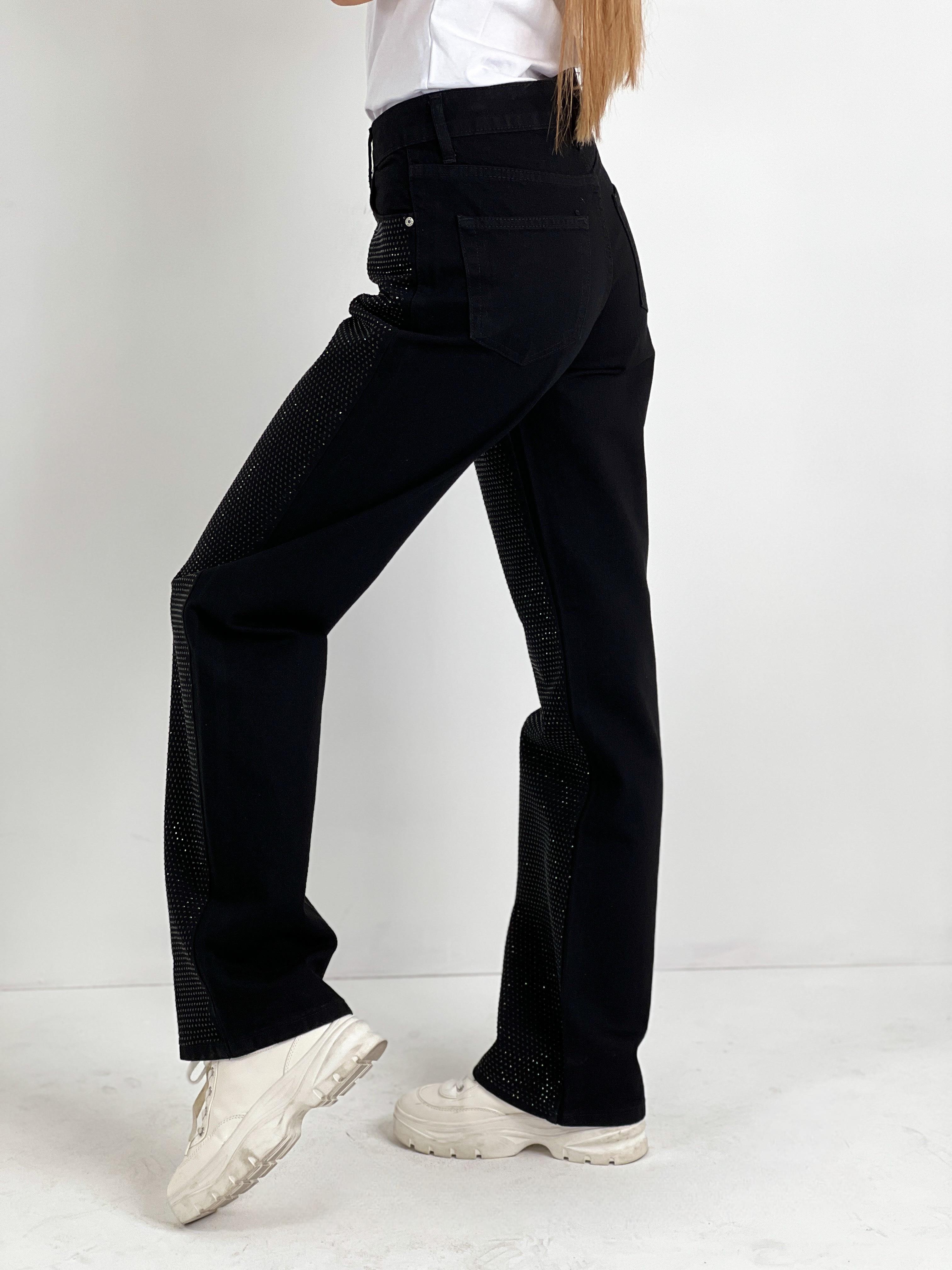 Kadın Taş Baskı Wide Leg Jean-Antrasit · 3