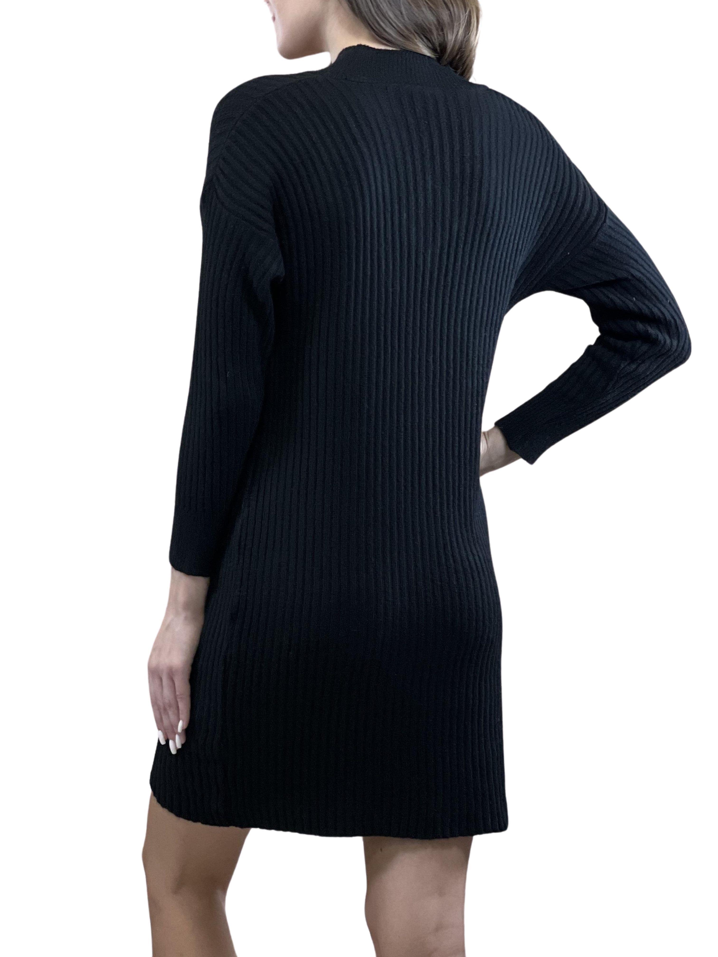 V Yaka Fitilli Basic Kadin Triko Elbise · 25