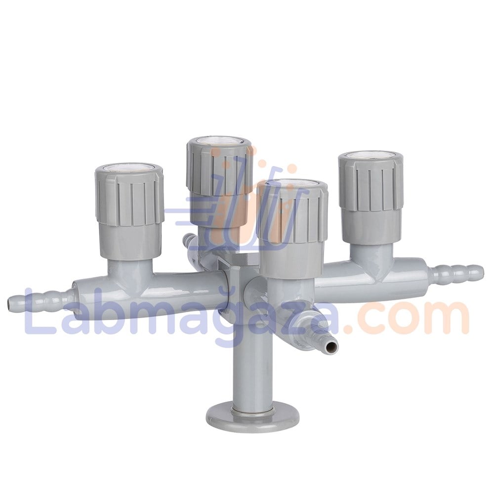 Laboratuvar Tezgah Üstü Dört Çıkışlı Gaz Musluğu