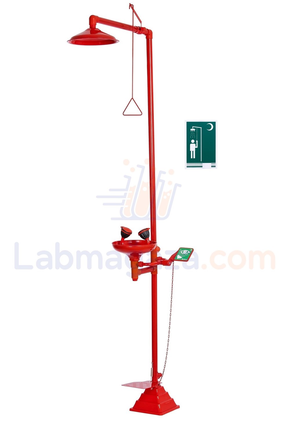 Zemine Monte Acil Göz ve Boy Duşu (Ayak Pedallı)