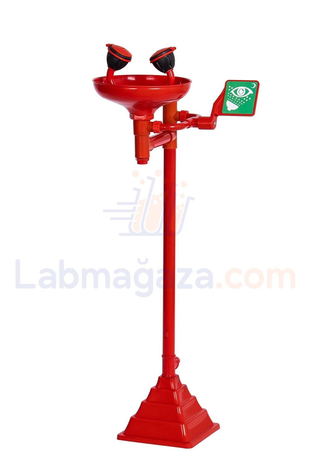 Zemine monte Çift Çıkışlı Acil Göz Duşu