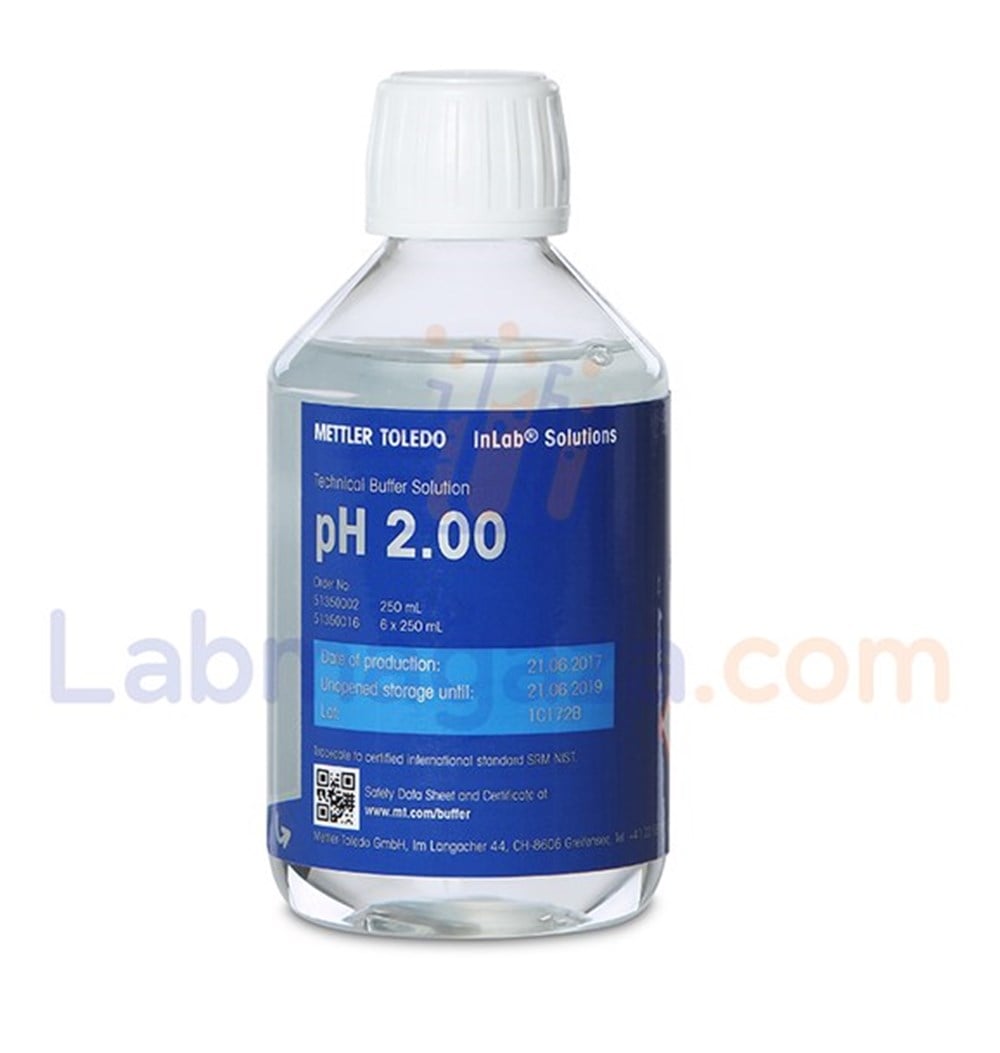 Mettler Toledo Technical buffer pH 2.00, 6 x 250mL 