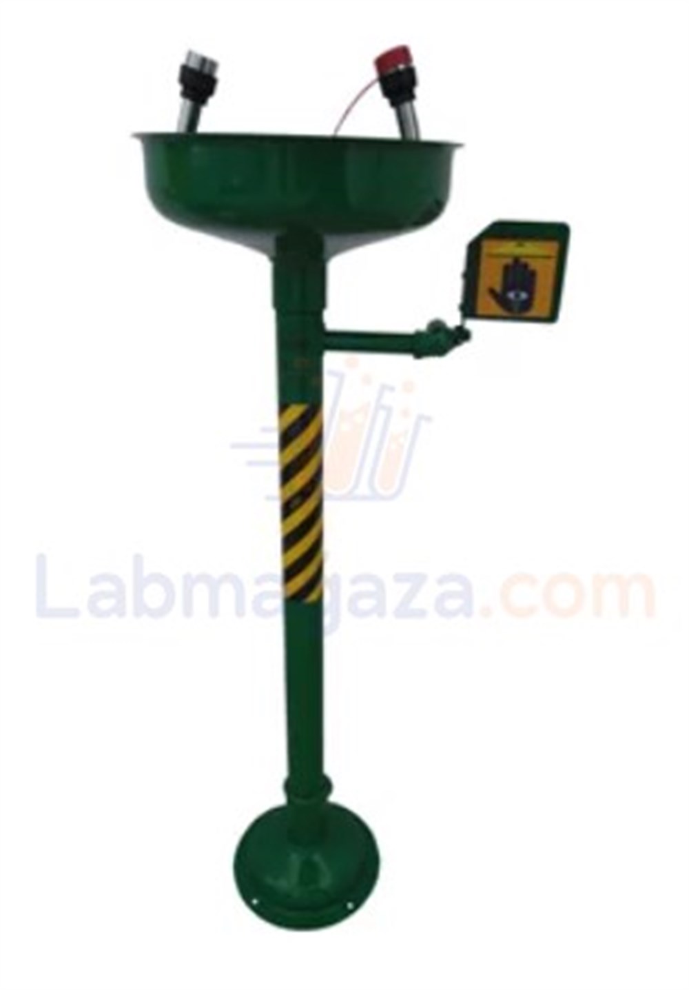 Zemine monte Çift Çıkışlı Acil Göz Duşu