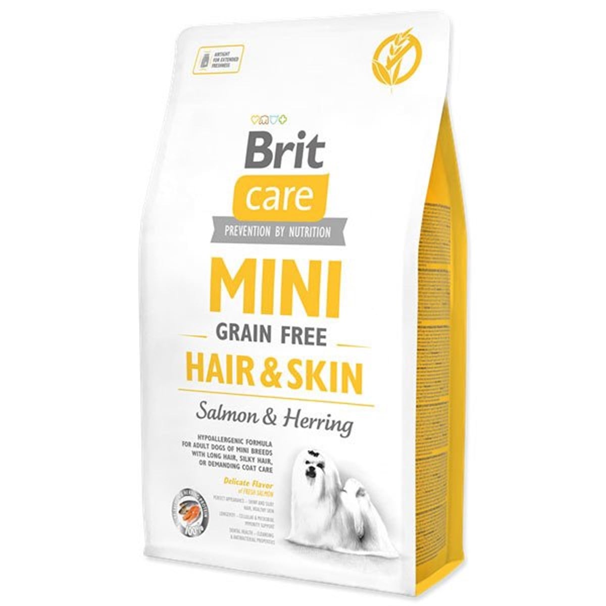 Brit Care Tahılsız Mini Hair Skin Somonlu Küçük Irk Yetişkin Köpek Maması 2 Kg