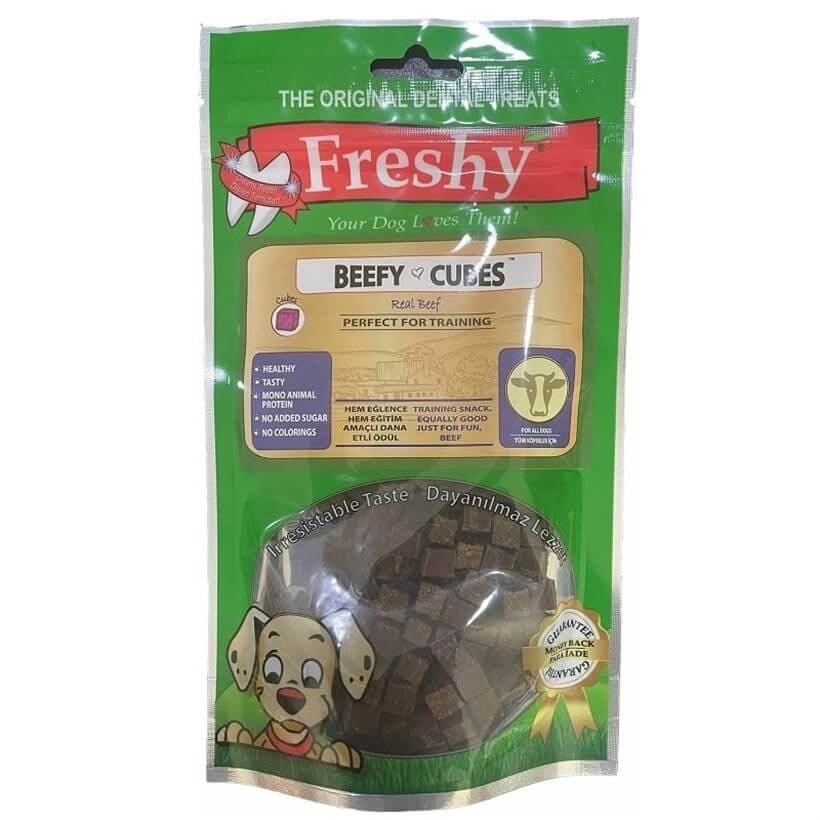 Freshy Beefy Cubes Biftekli Köpek Ödül Maması 80 Gr