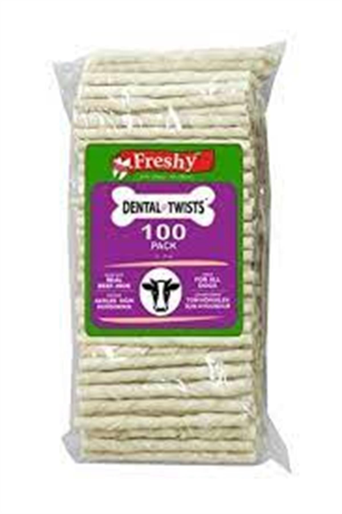 Freshy Dental Twists Beyaz Burgu Çubuk 100'lü 600 Gr