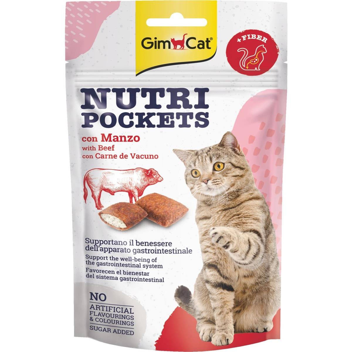 Gimcat Nutri Pockets Biftek & Malt Kedi Ödülü 60 Gr