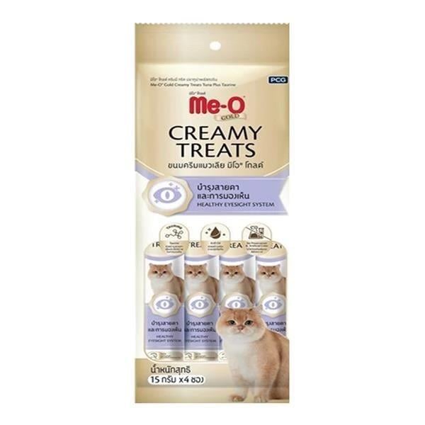ME-O Creamy Gold Ton Balıklı & Taurinli Kedi Ödülü 4 x 15 Gr