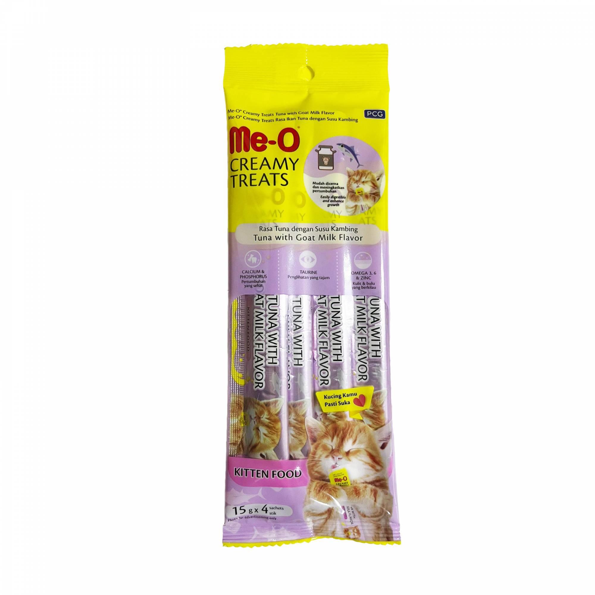 ME-O Creamy Kitten Tavuklu & Ciğerli ve Keçi Sütlü Yavru Kedi Ödülü 4 x 15 Gr