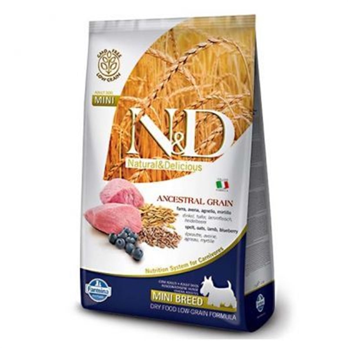 N&D Düşük Tahıllı Kuzulu Mini Küçük Irk Yetişkin Köpek Maması 7 Kg