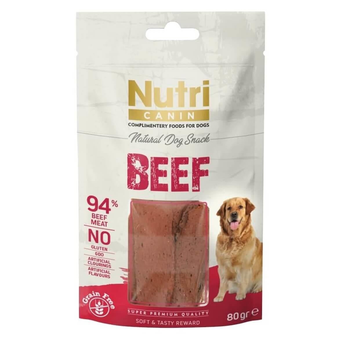 Nutri Canin Beef Snack Sığır Etli Köpek Ödülü 80 Gr