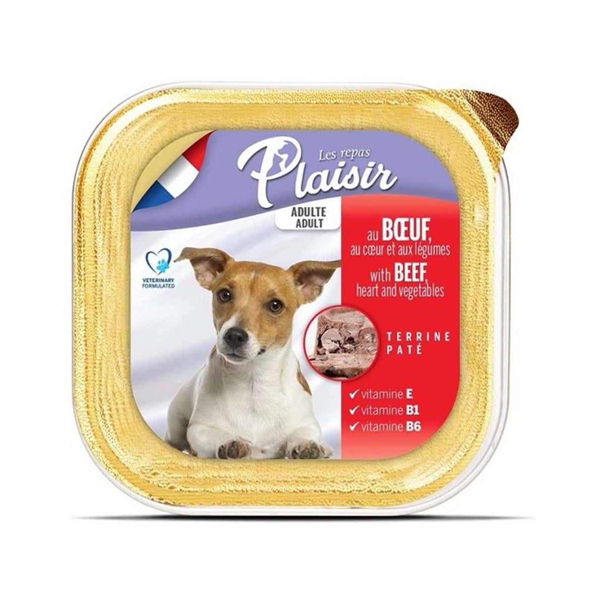Plaisir Biftekli ve Sebzeli Pate Köpek Konservesi 150 Gr