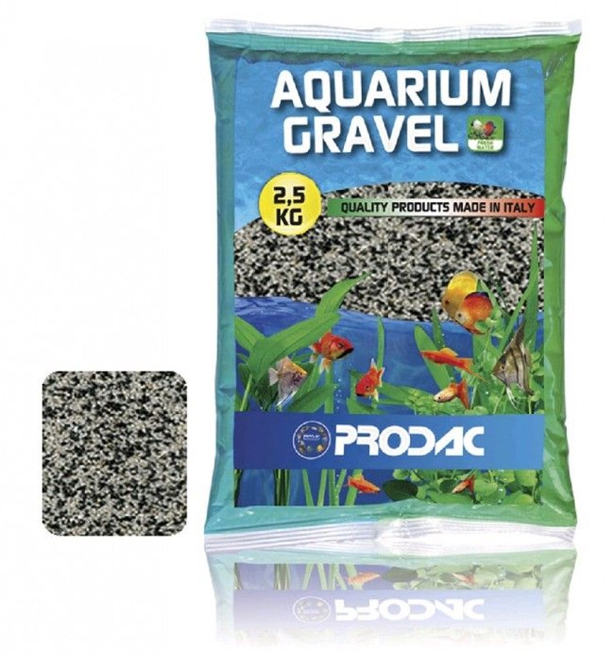 Prodac Siyah & Beyaz Akvaryum Çakılı 2,5 Kg