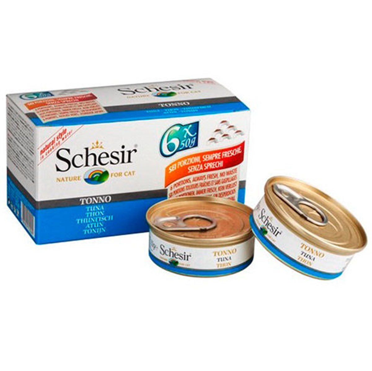 Schesir Multipack Ton Balıklı Kedi Konservesi (6 x 50 Gr) 6 Al 5 Öde