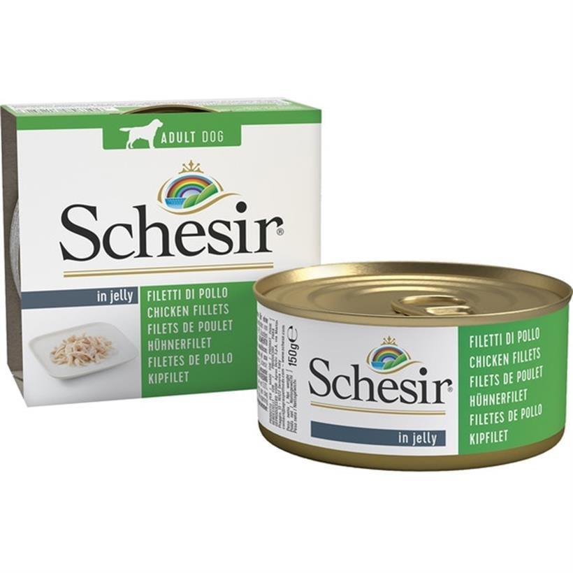 Schesir Tavuk Fileto Jöle Konserve Yetişkin Köpek Maması 150 Gr