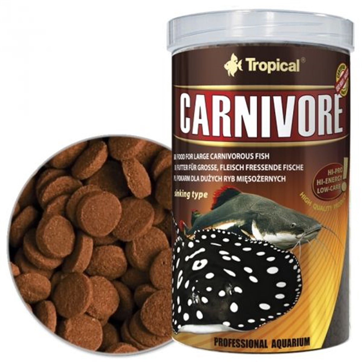 Tropical Carnivore Tablet Yem 600 Gr. 1 Lt.