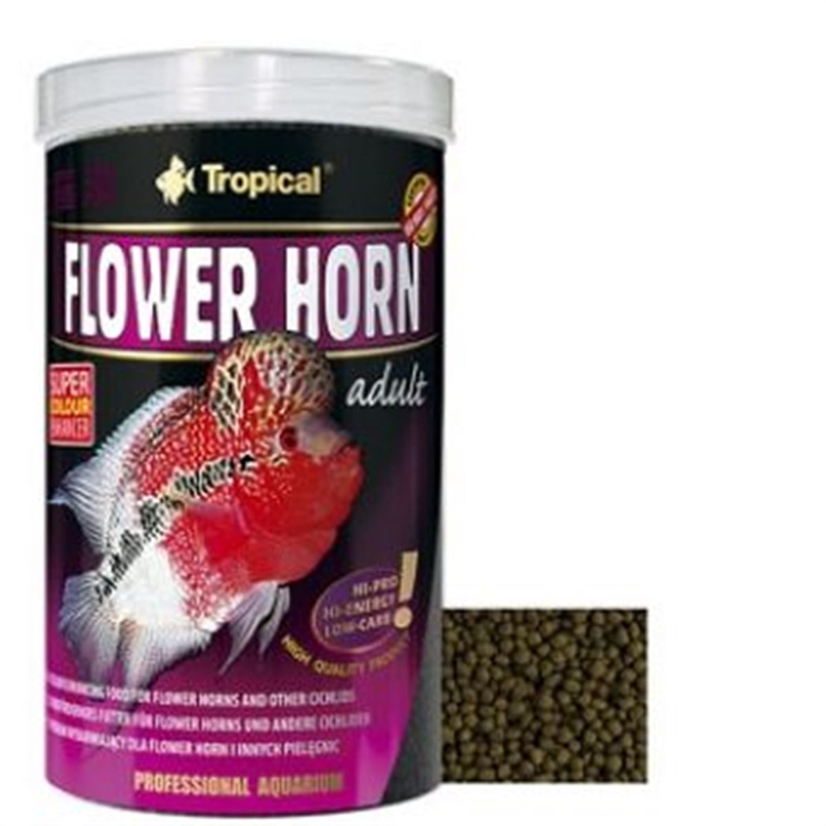 Tropical Flower Horn Adult Pelet Balık Yemi 380 Gr 1000 Ml