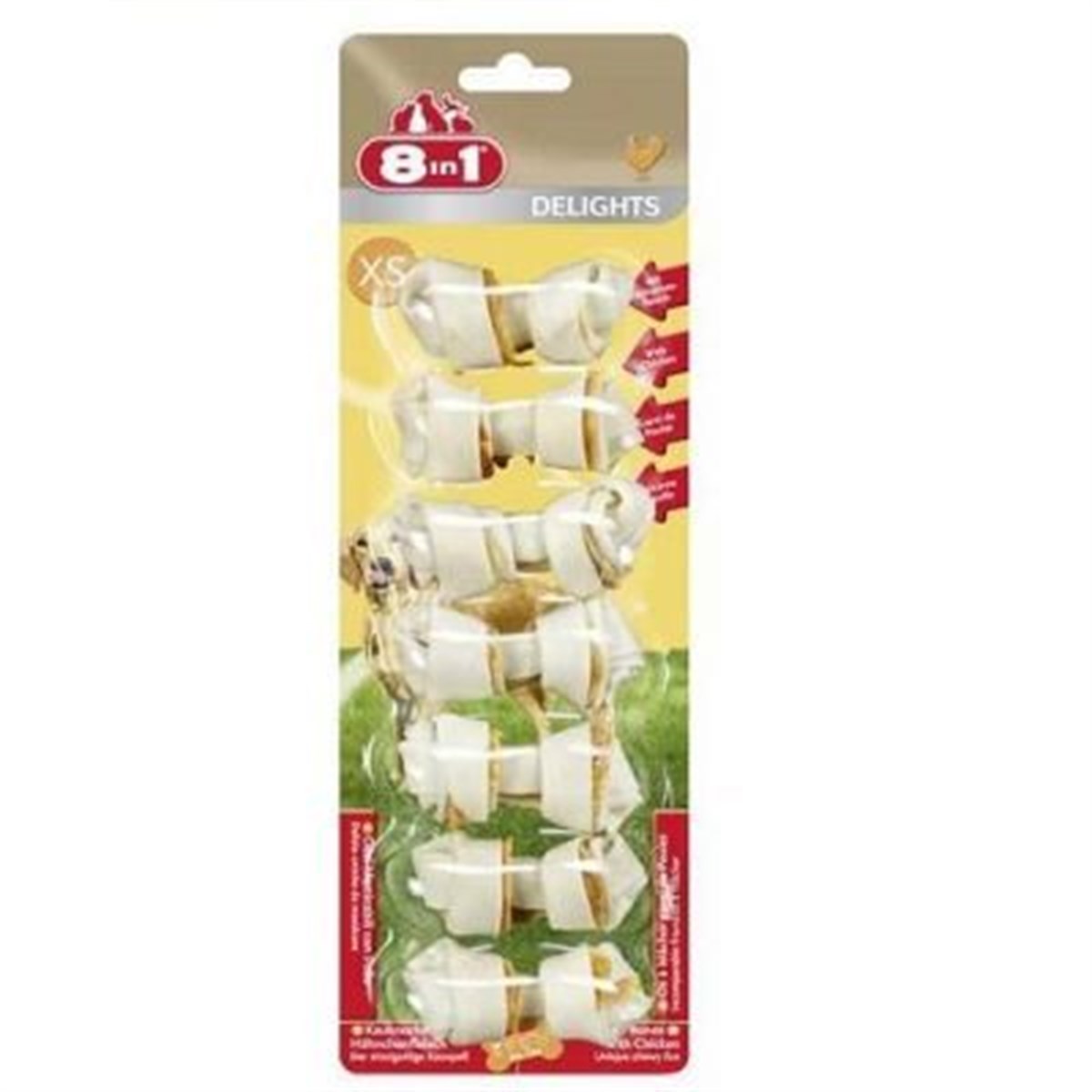 8in1 Delights Bones Köpekler İçin Ağız Bakım Kemiği 7 Li XS 84 Gr