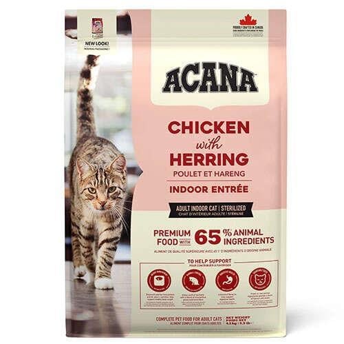 Acana Indoor Entree Hairball Control Tavuklu ve Ringa Balıklı Kısırlaştırılmış Kedi Maması 1,8 Kg