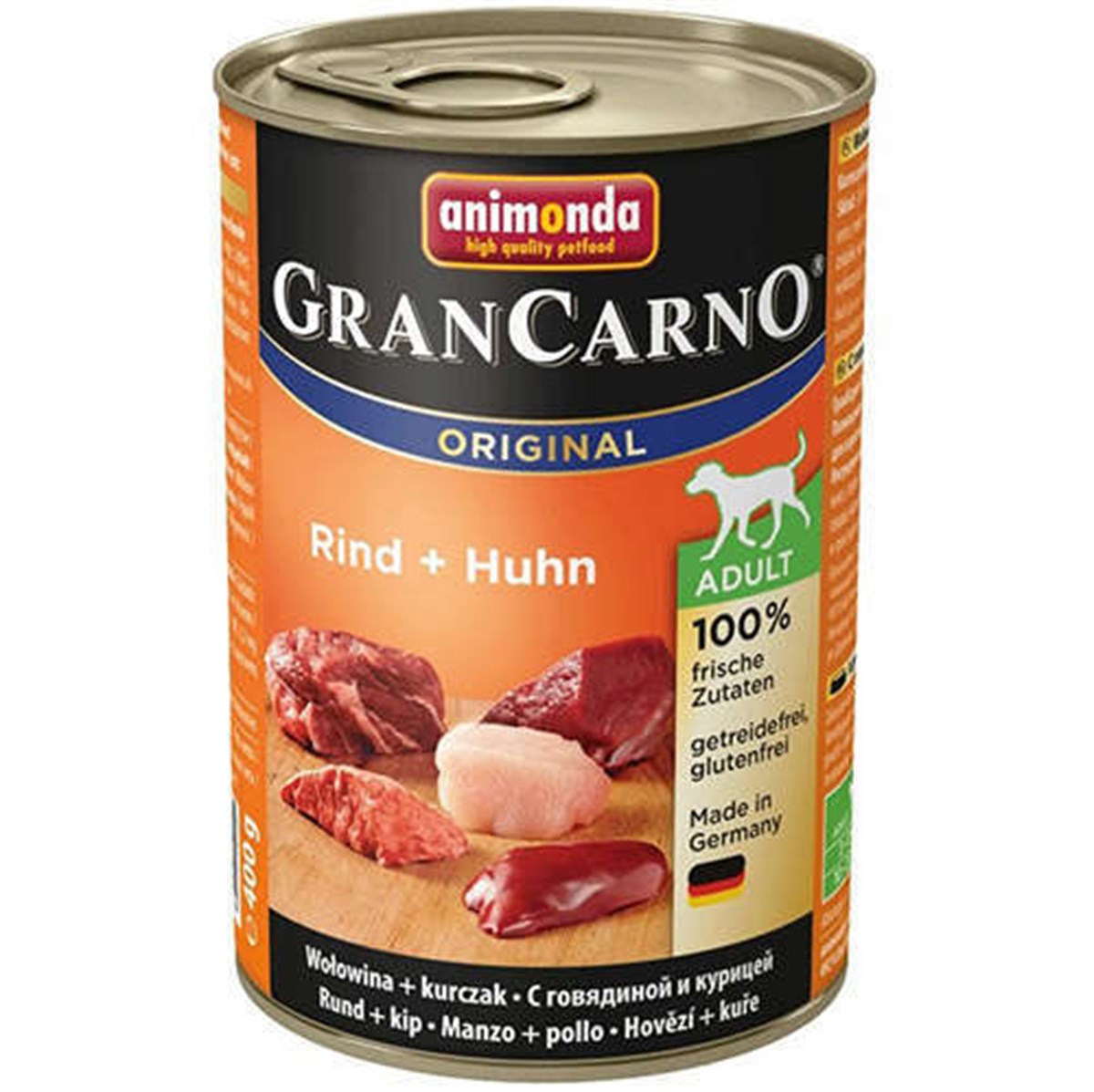 Animonda Gran Carno Adult Sığır & Tavuk Etli Yetişkin Köpek Konservesi 400 Gr