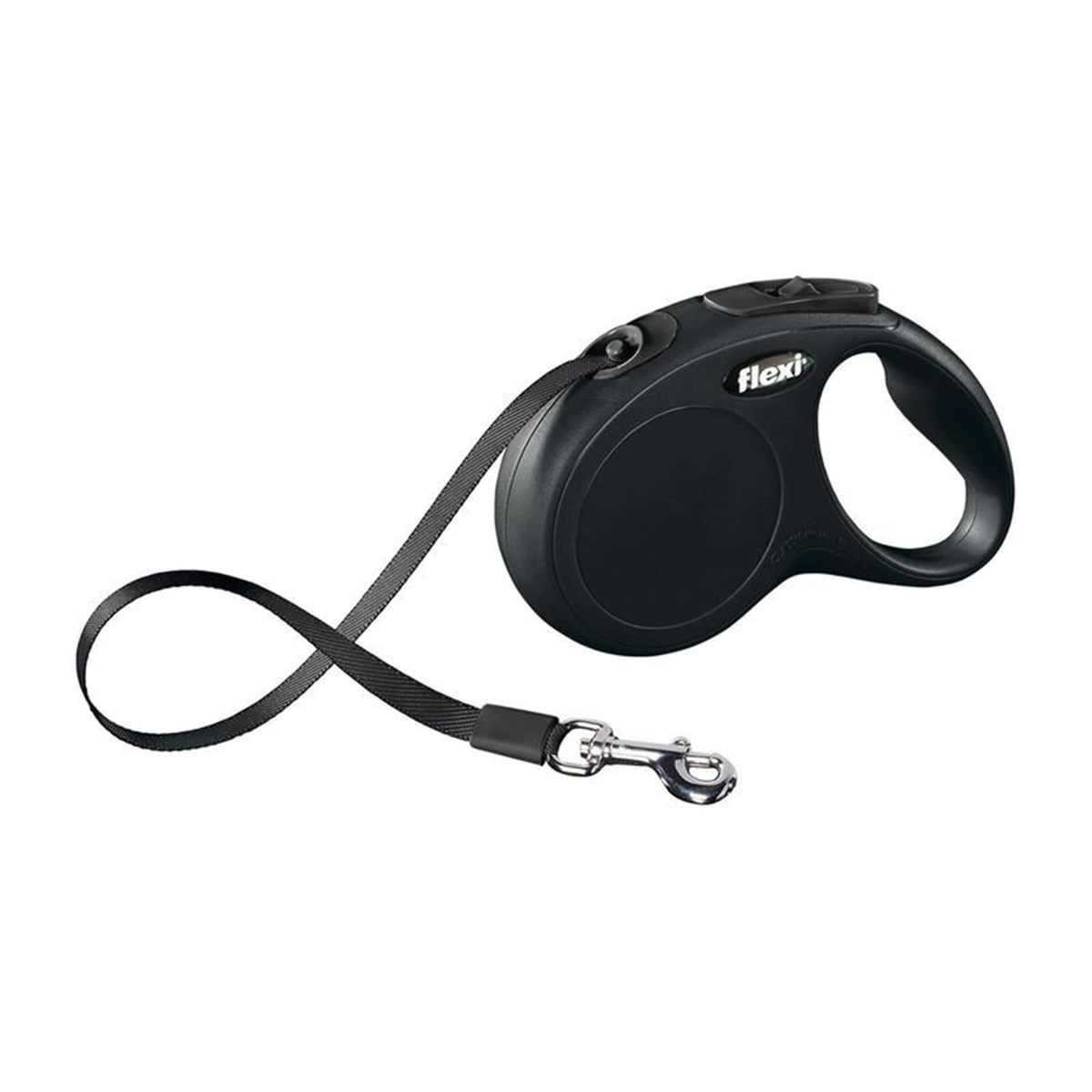 Flexi New Classic Siyah Otomatik Şerit Köpek Gezdirme Tasması XS Max 12 Kg 3 M