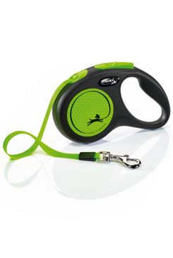 Flexi New Neon Yeşil Otomatik Şerit Gezdirme Tasması M 25 Kg 5 M