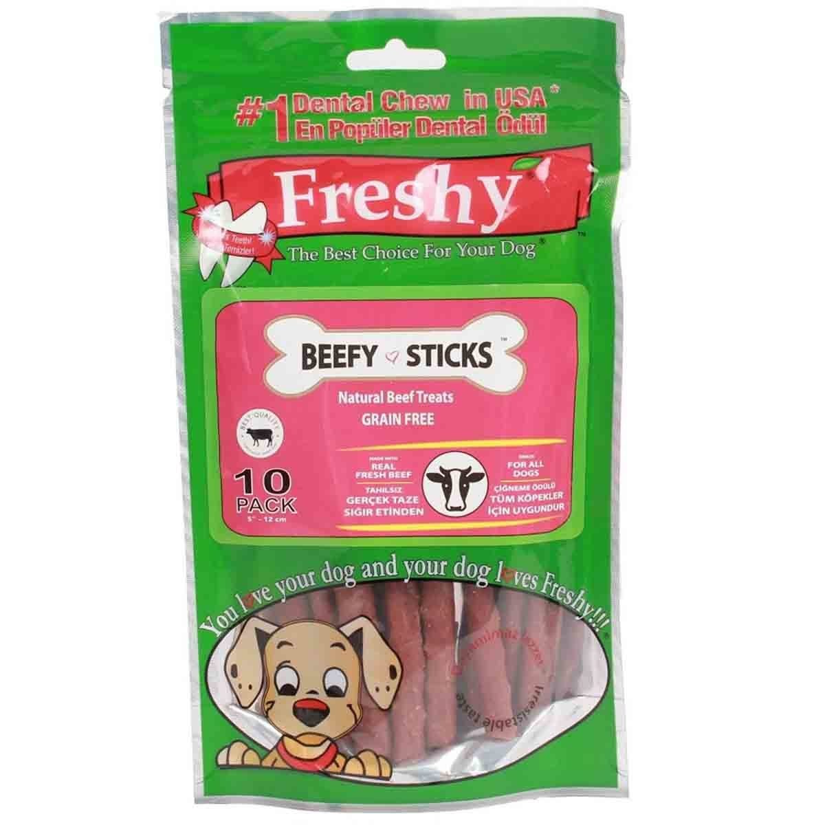 Freshy Beefy Sticks Biftekli Çubuk Köpek Ödülü 10 Adet 100 Gr