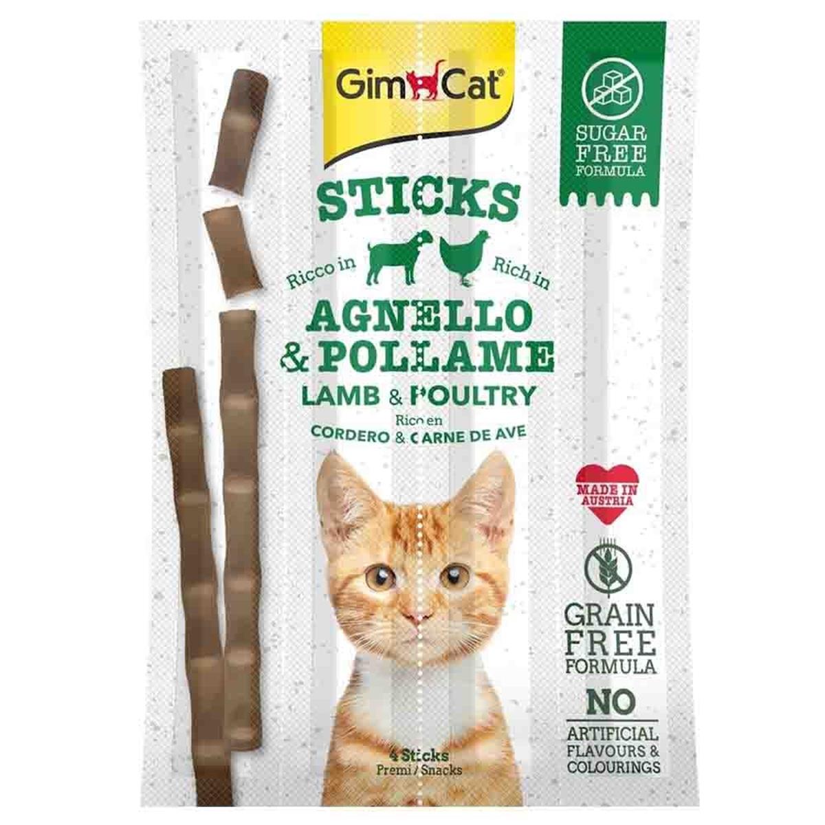 Gimcat Sticks Kuzulu & Tavuklu Kedi Ödül Çubukları 4 Adet