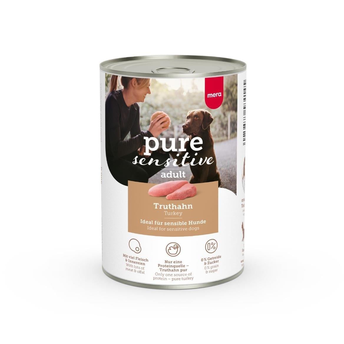Mera Pure Sensitive Hindili Tahılsız Köpek Konservesi 400 Gr
